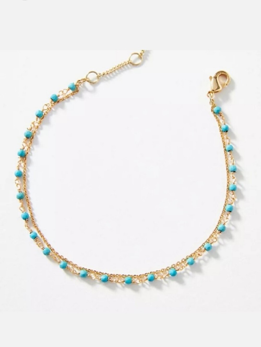 Anthropologie Layered Turquoise Beaded Bracelet